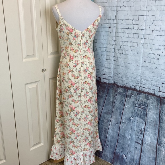 Vintage Jessica McClintock for GUNNE SAX Floral Print Prairie Dress SZ 9/10 - Picture 5 of 16